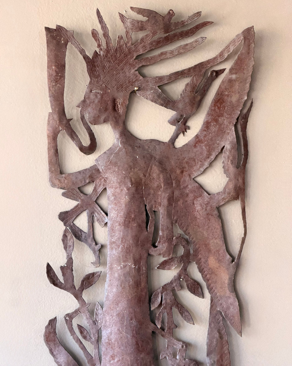 Large Cut Metal Haitian Folk Art