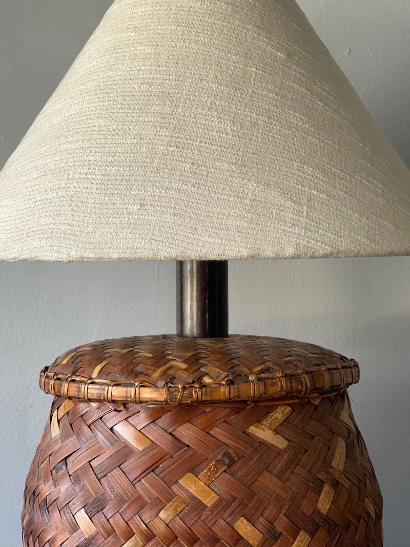 Lidded Basket Table Lamp