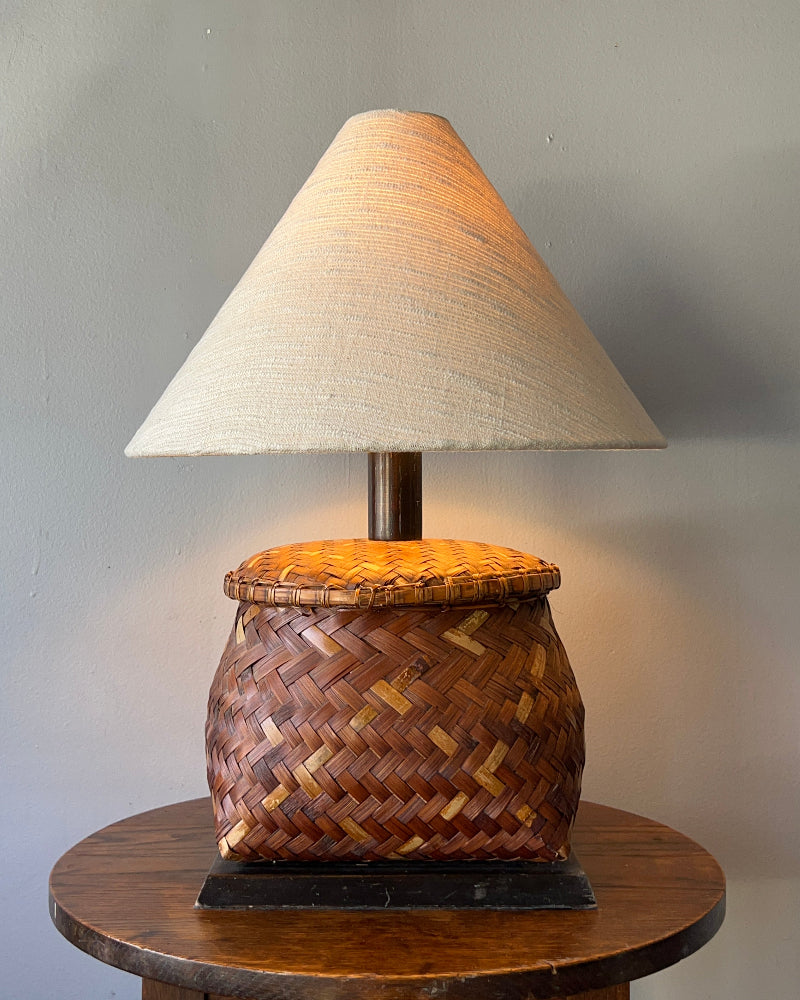 Lidded Basket Table Lamp