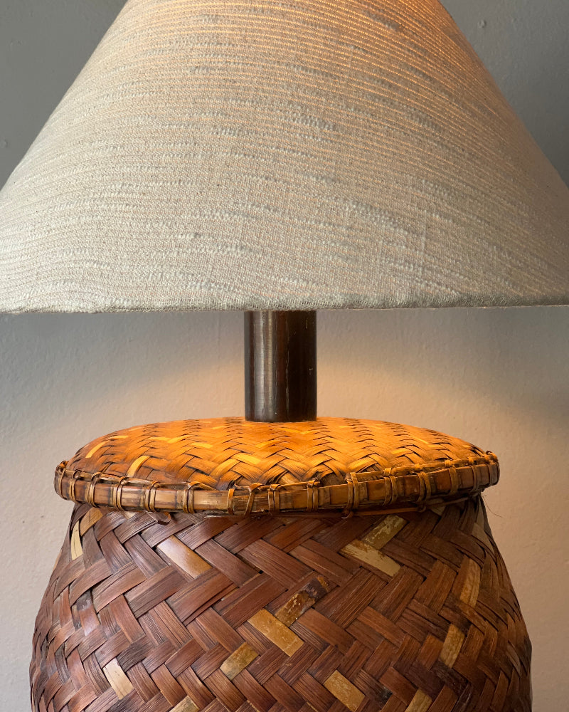 Lidded Basket Table Lamp