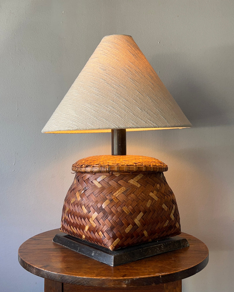 Lidded Basket Table Lamp