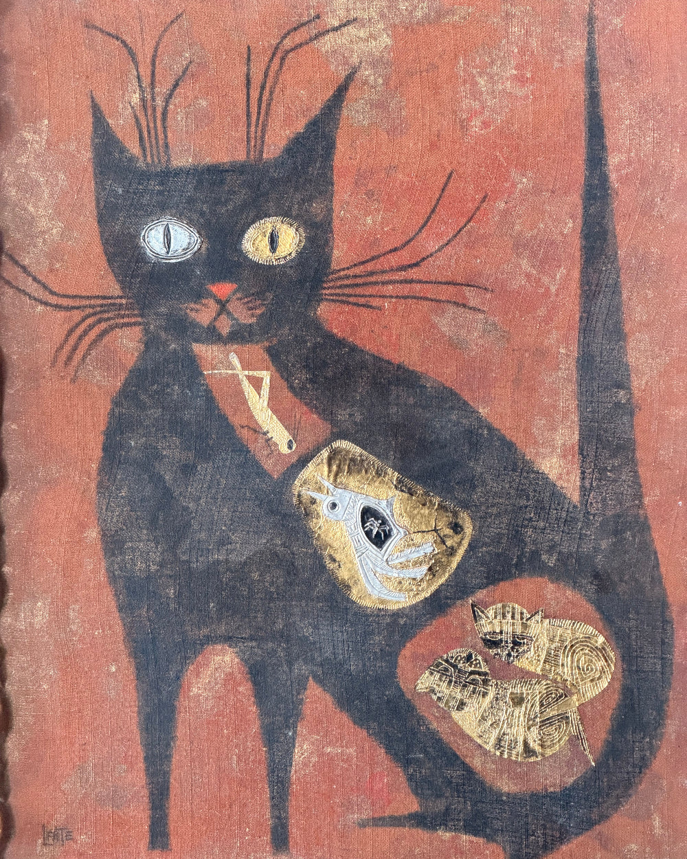 Mixed Media of Cat | Gordon Laite