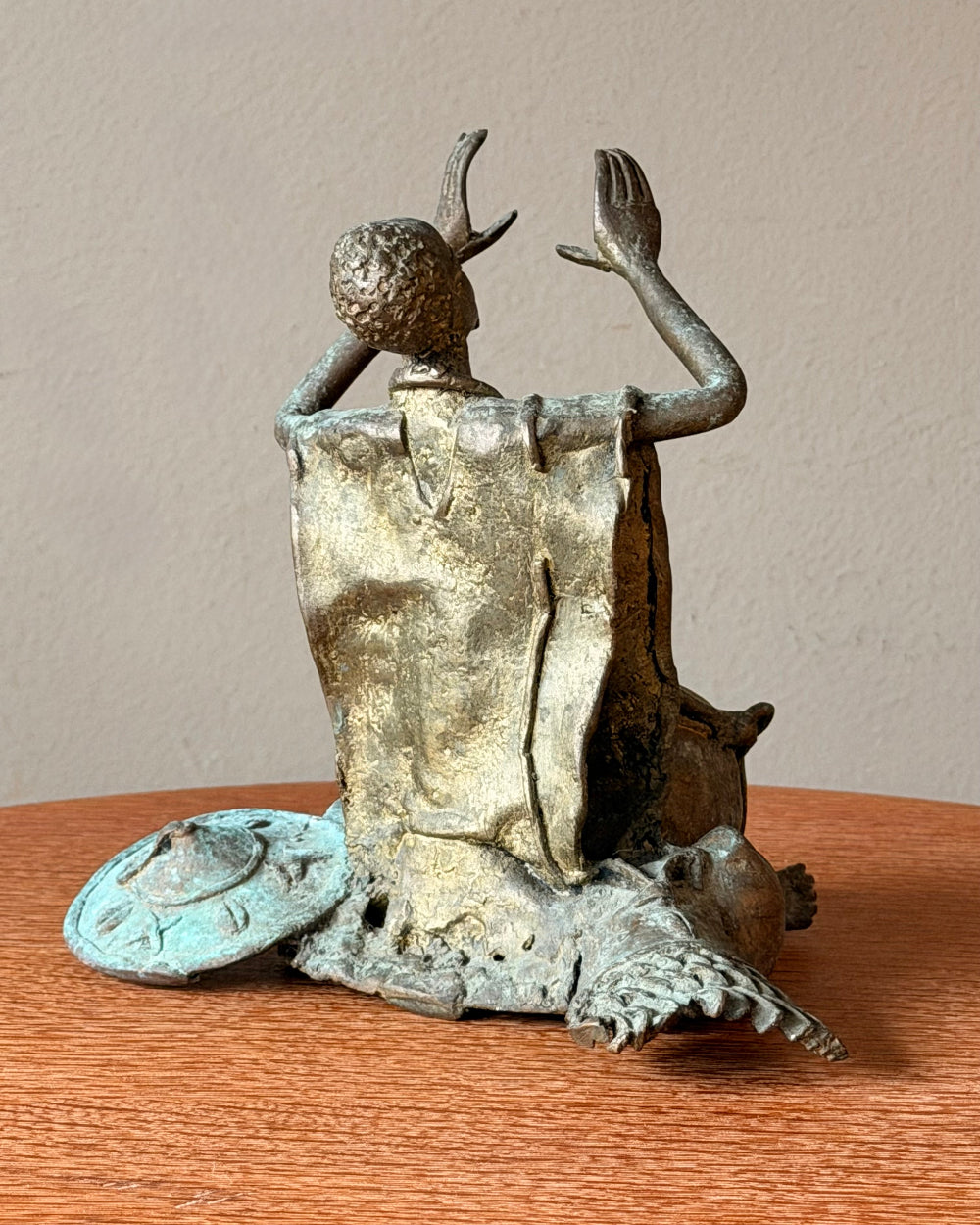 African Musician in Cast Bronze
