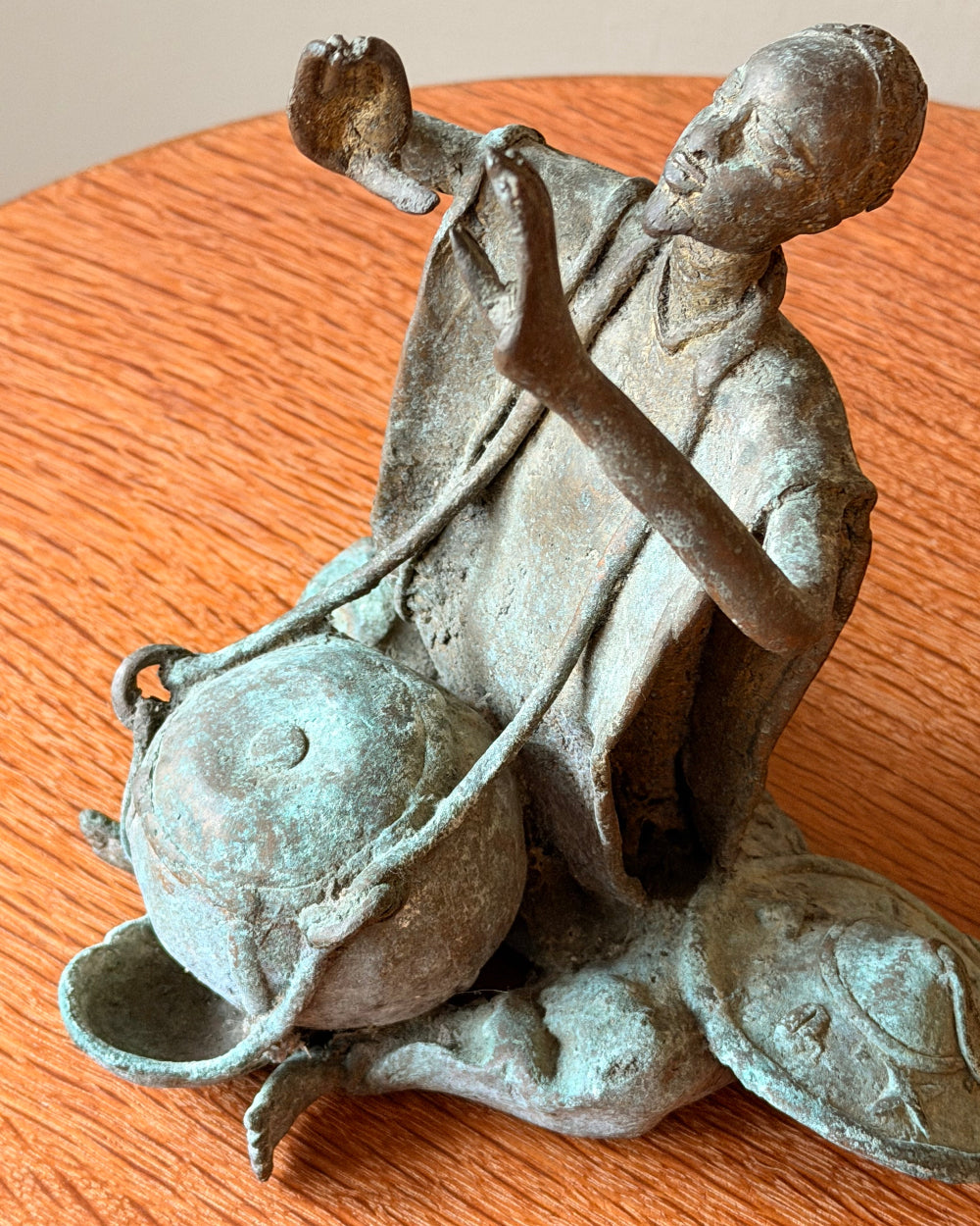 African Musician in Cast Bronze