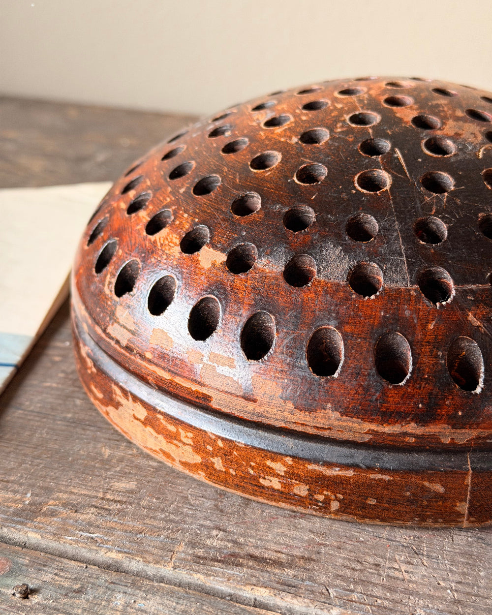 Round Wood Brush/Pencil Holder