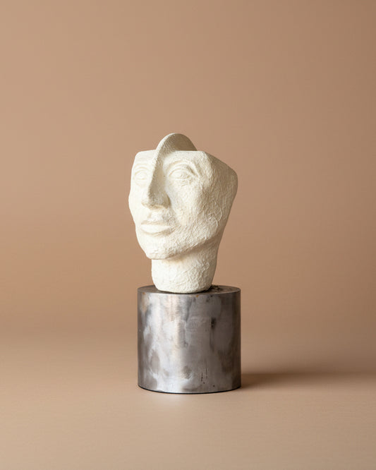 Modernist Bust on Steel