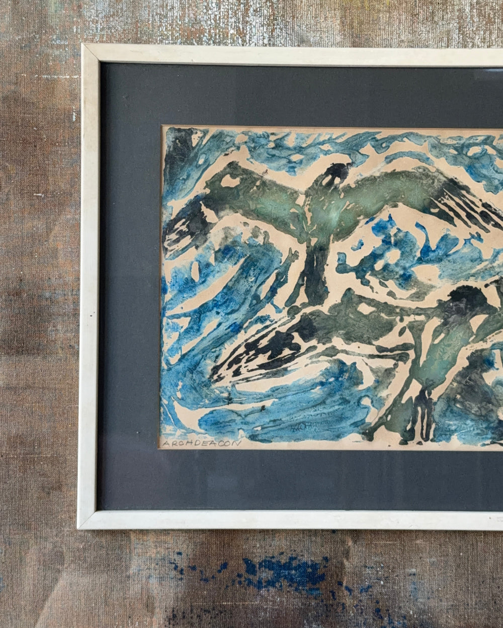 Framed Block Print of Birds