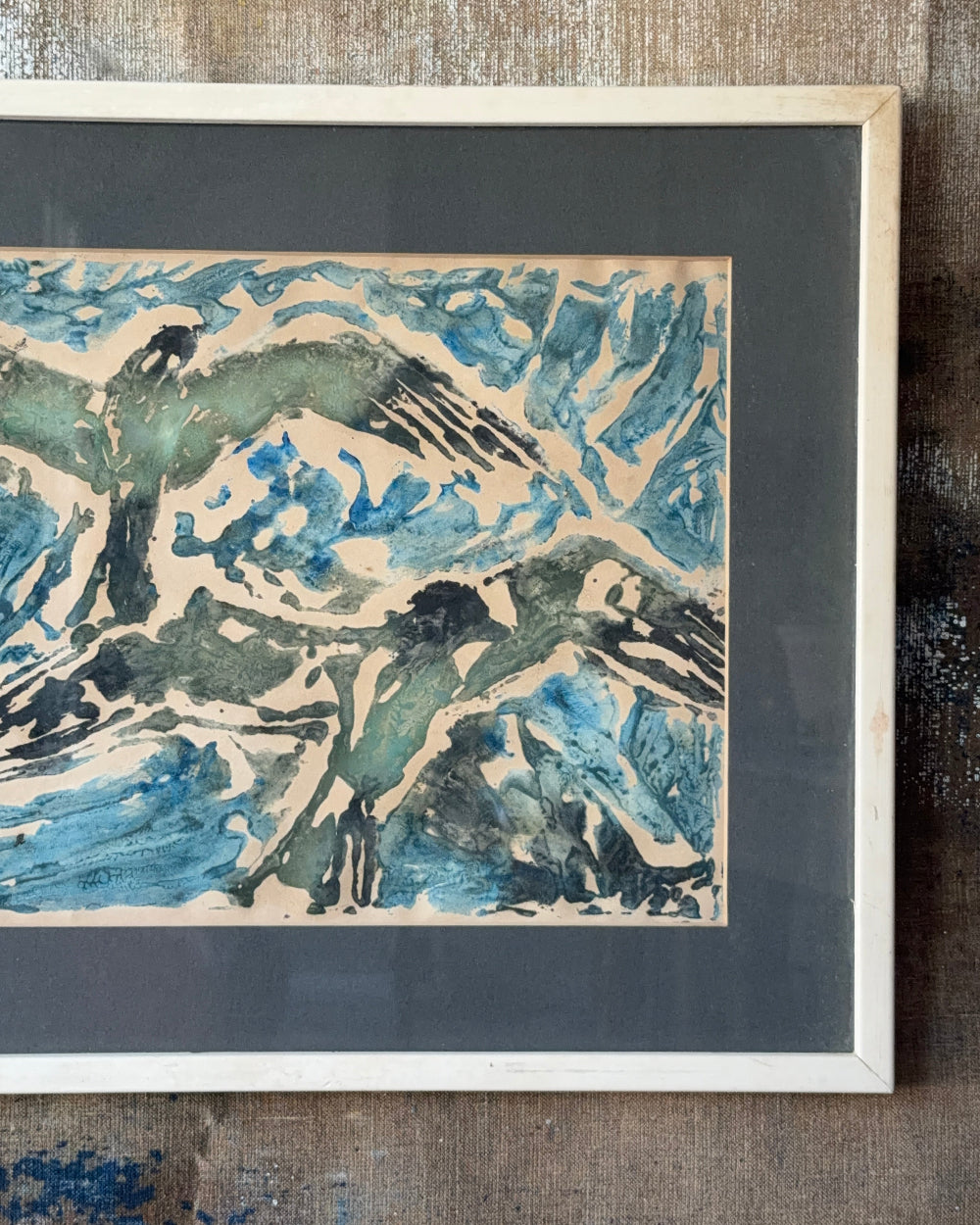 Framed Block Print of Birds
