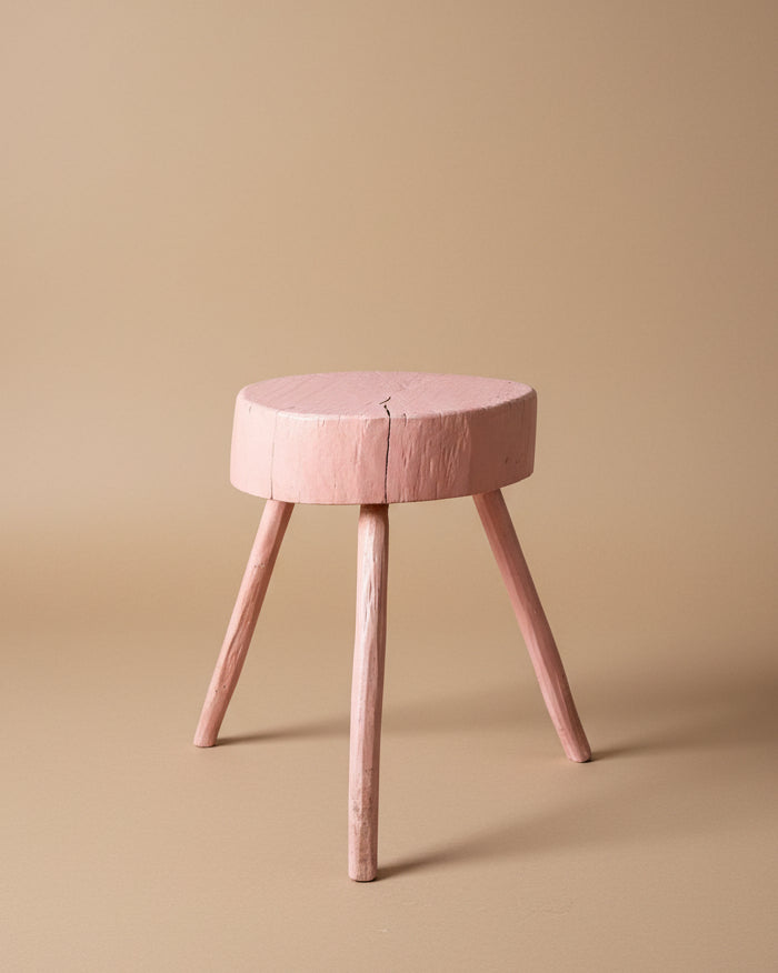 Three Legged Stool in Pink