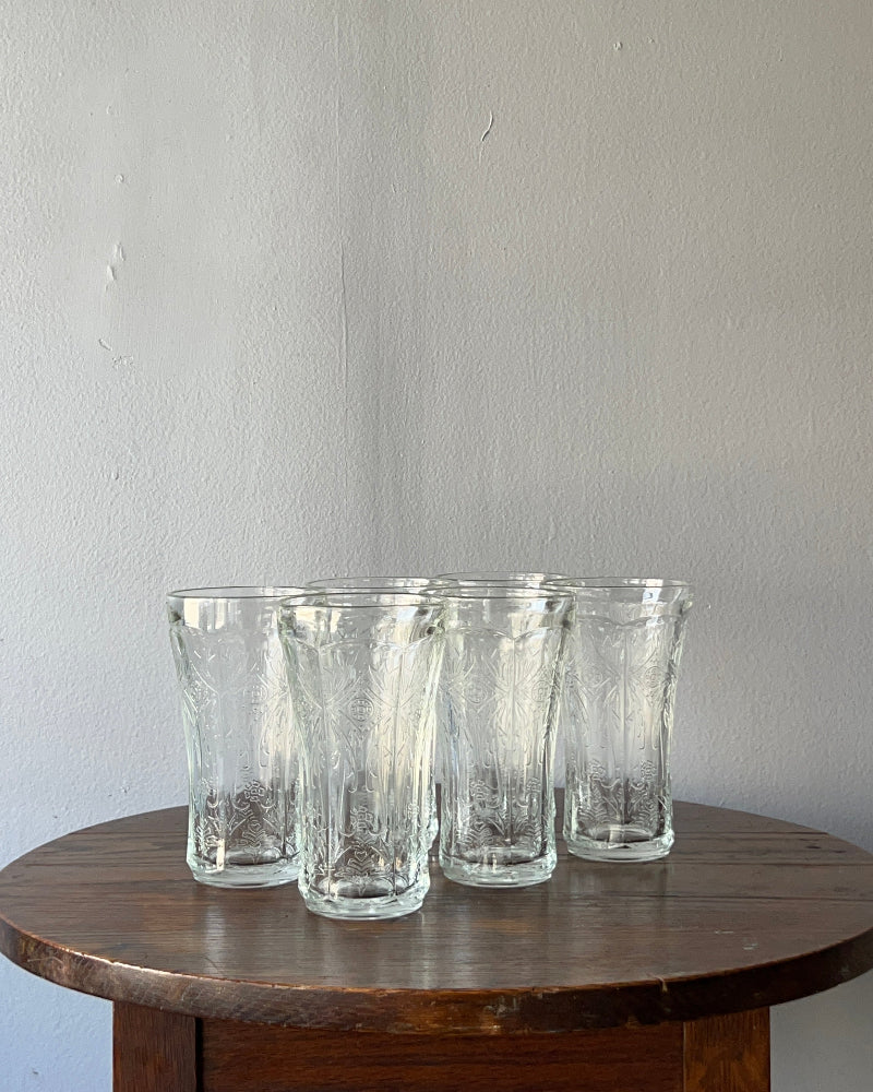 Vintage Pressed Glass Tumblers