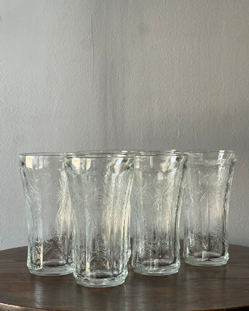 Vintage Pressed Glass Tumblers