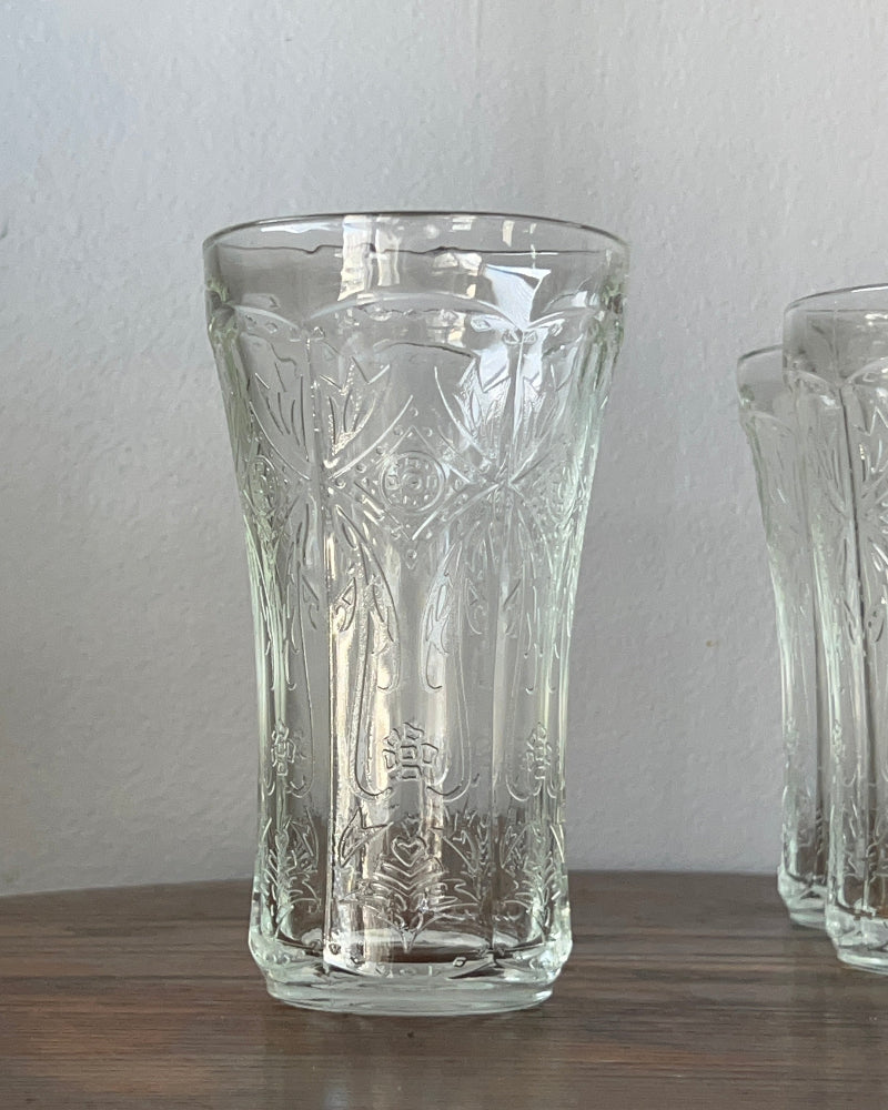 Vintage Pressed Glass Tumblers