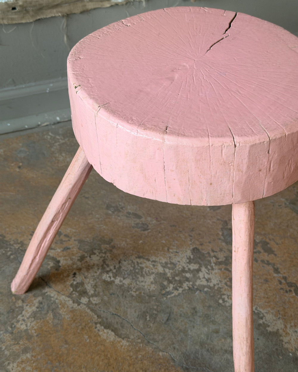 Three Legged Stool in Pink