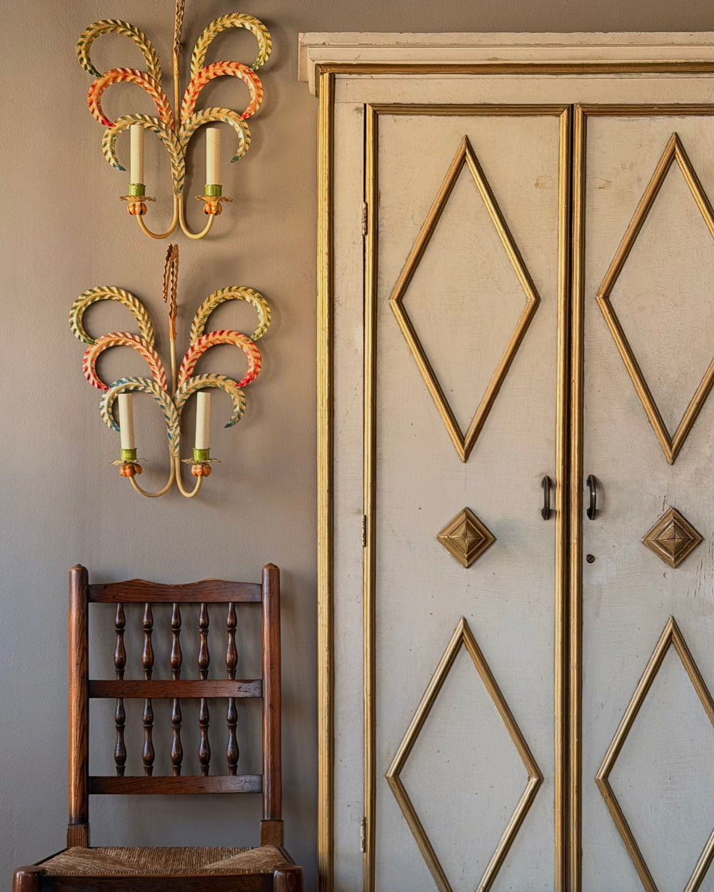 Italian Tole Sconces | Pair