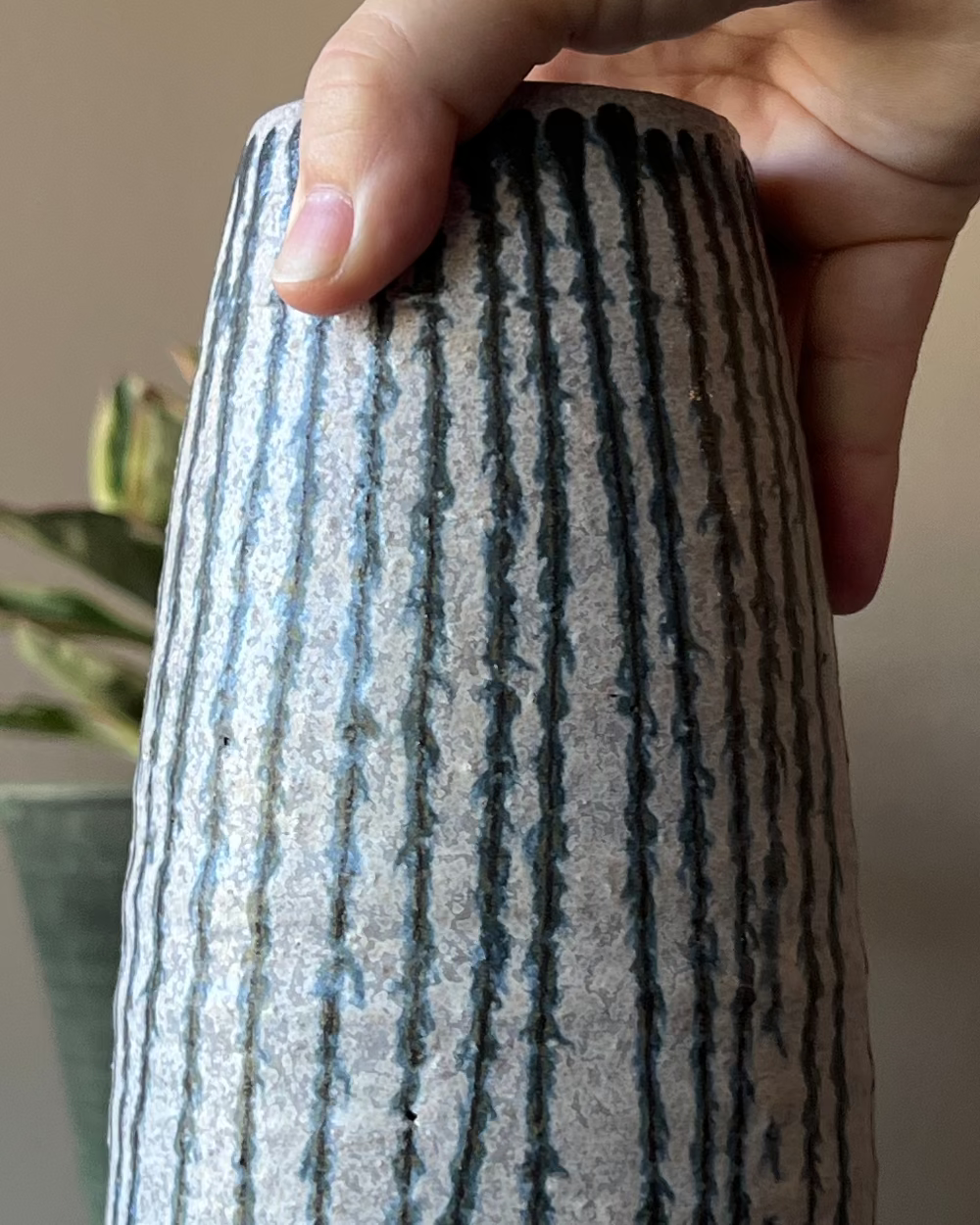 Tall Japanese Ceramic Vase