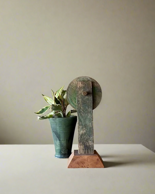 Antique Pulley Sculpture