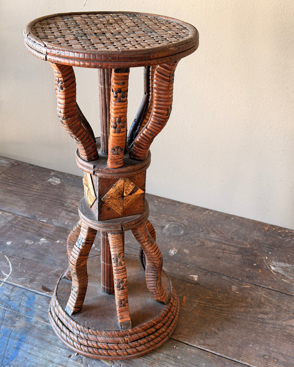 Woven Pedestal | Plant Stand