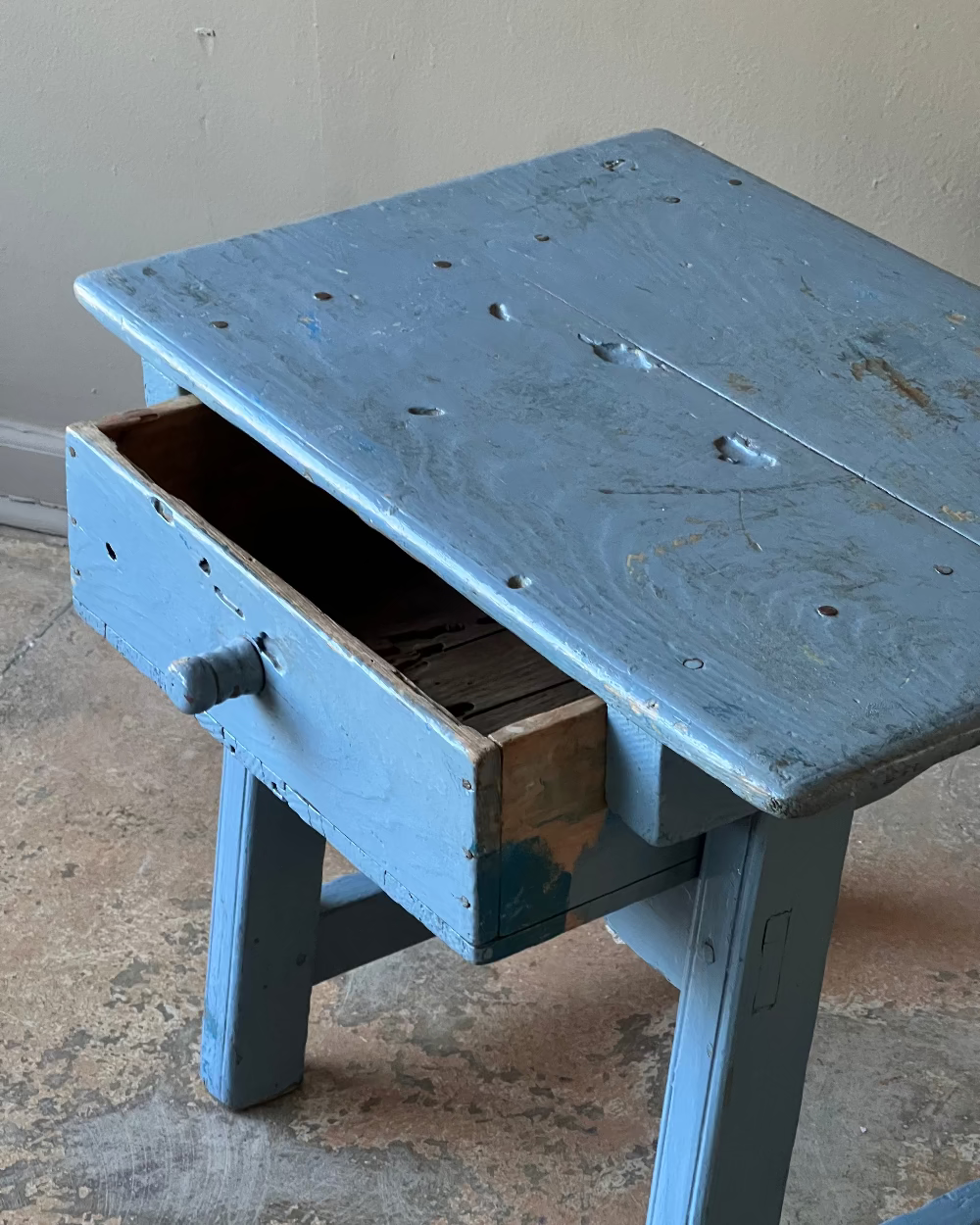 Antique Merchant's Table in Blue