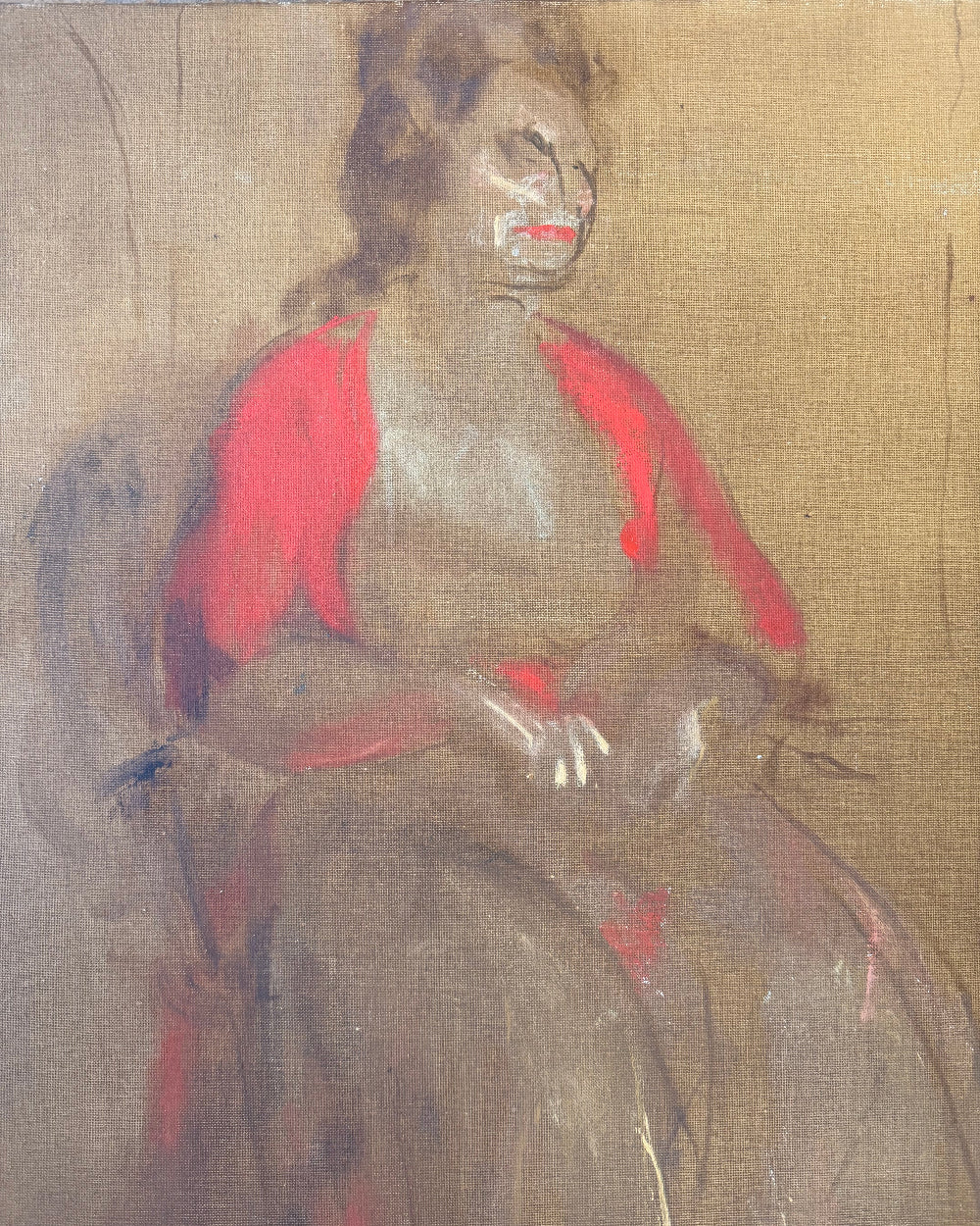 Portrait Of Woman In Red