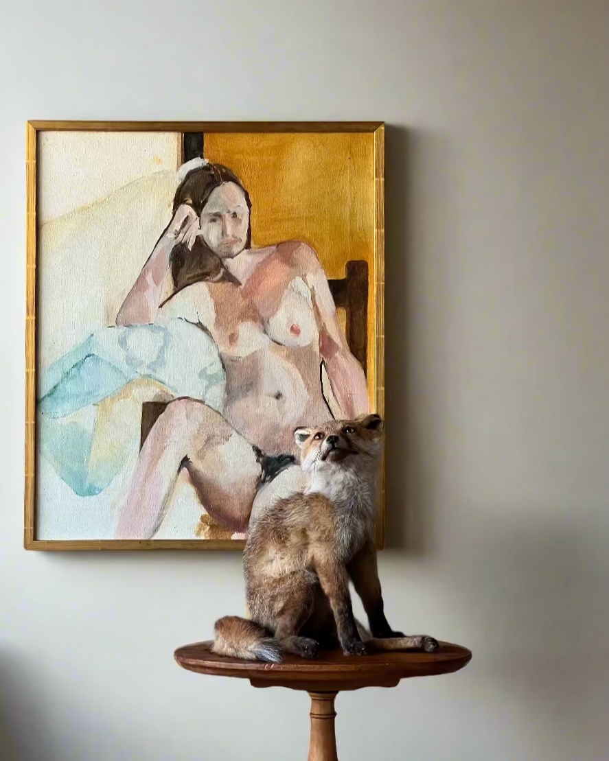 Reclining Nude Oil on Canvas