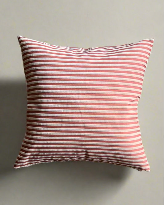 Tonal Striped Velvet Pillow