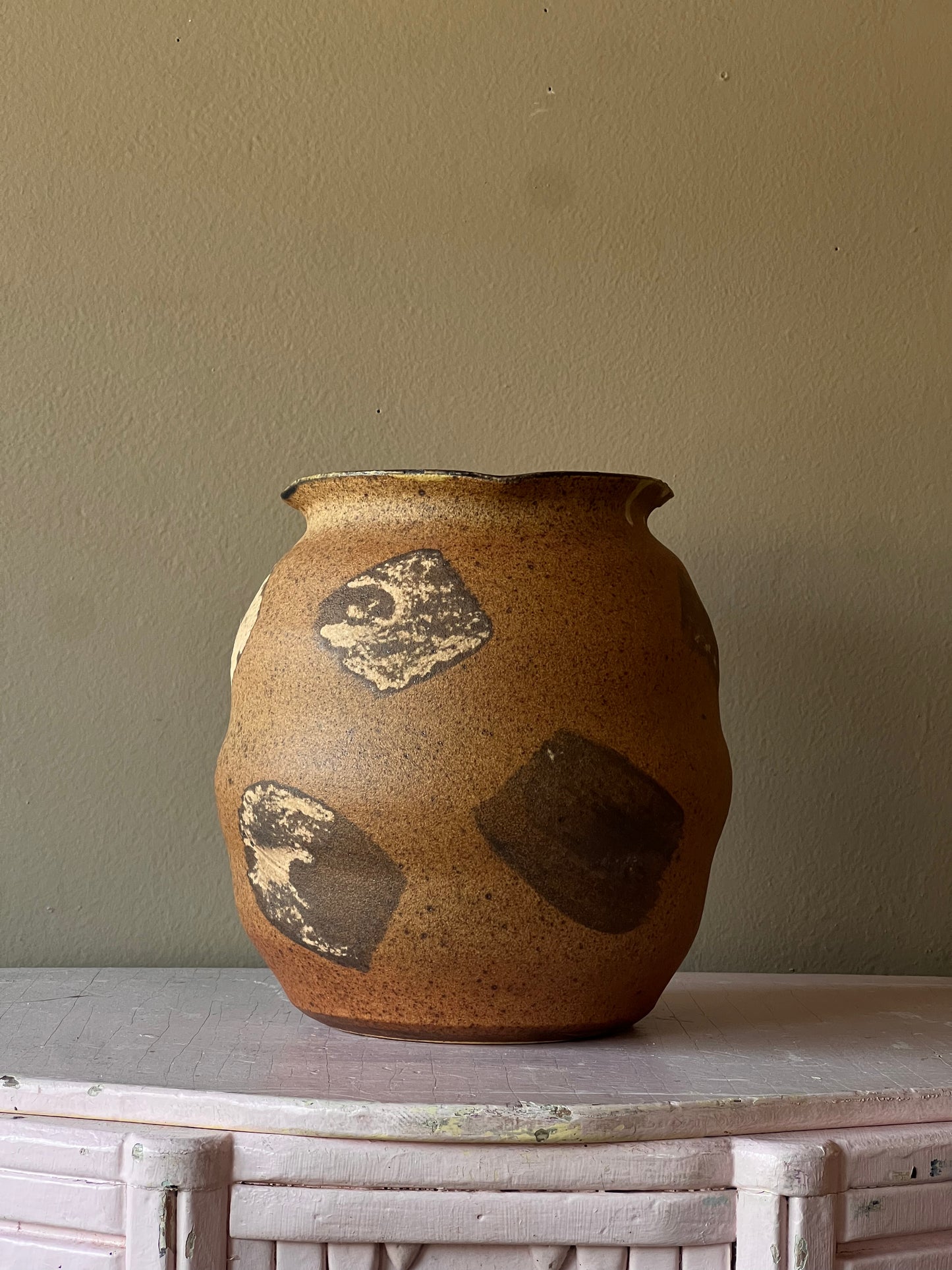 Bulbous Studio Pottery Vessel