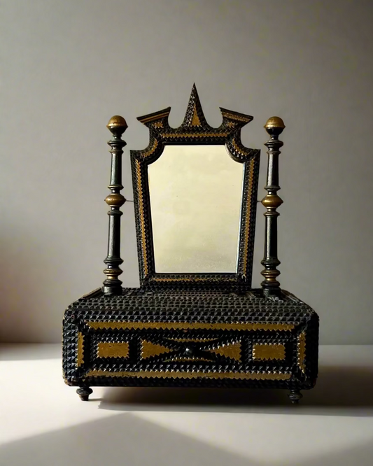 Tramp Art Vanity Mirror