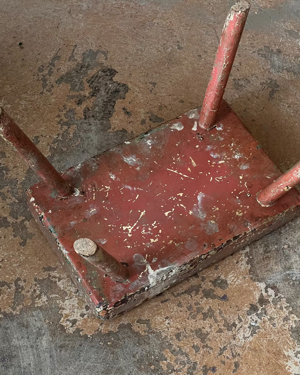 Primitive Pink Stool