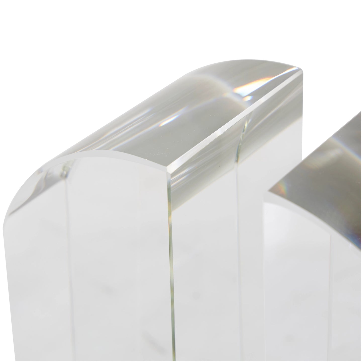 Contemporary Crystal Bookends