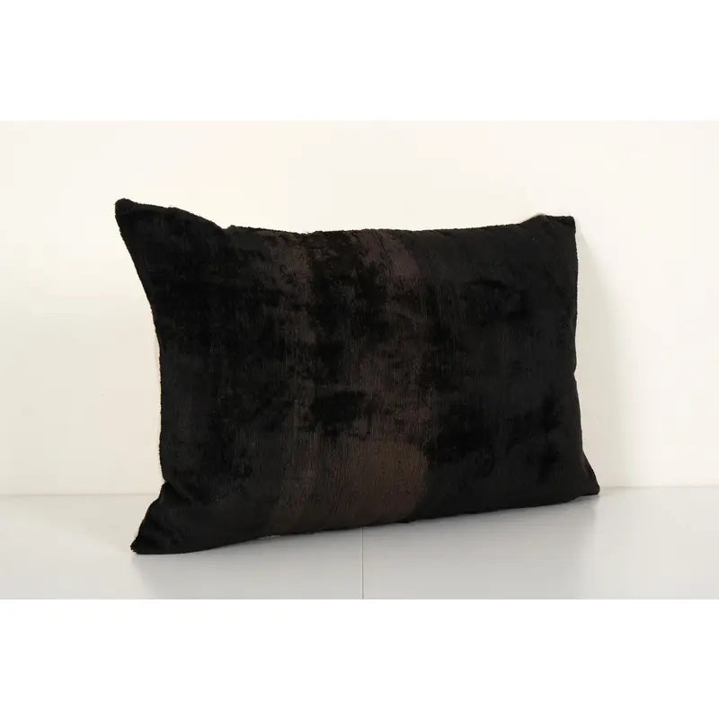 Black Silk Lumbar Pillow