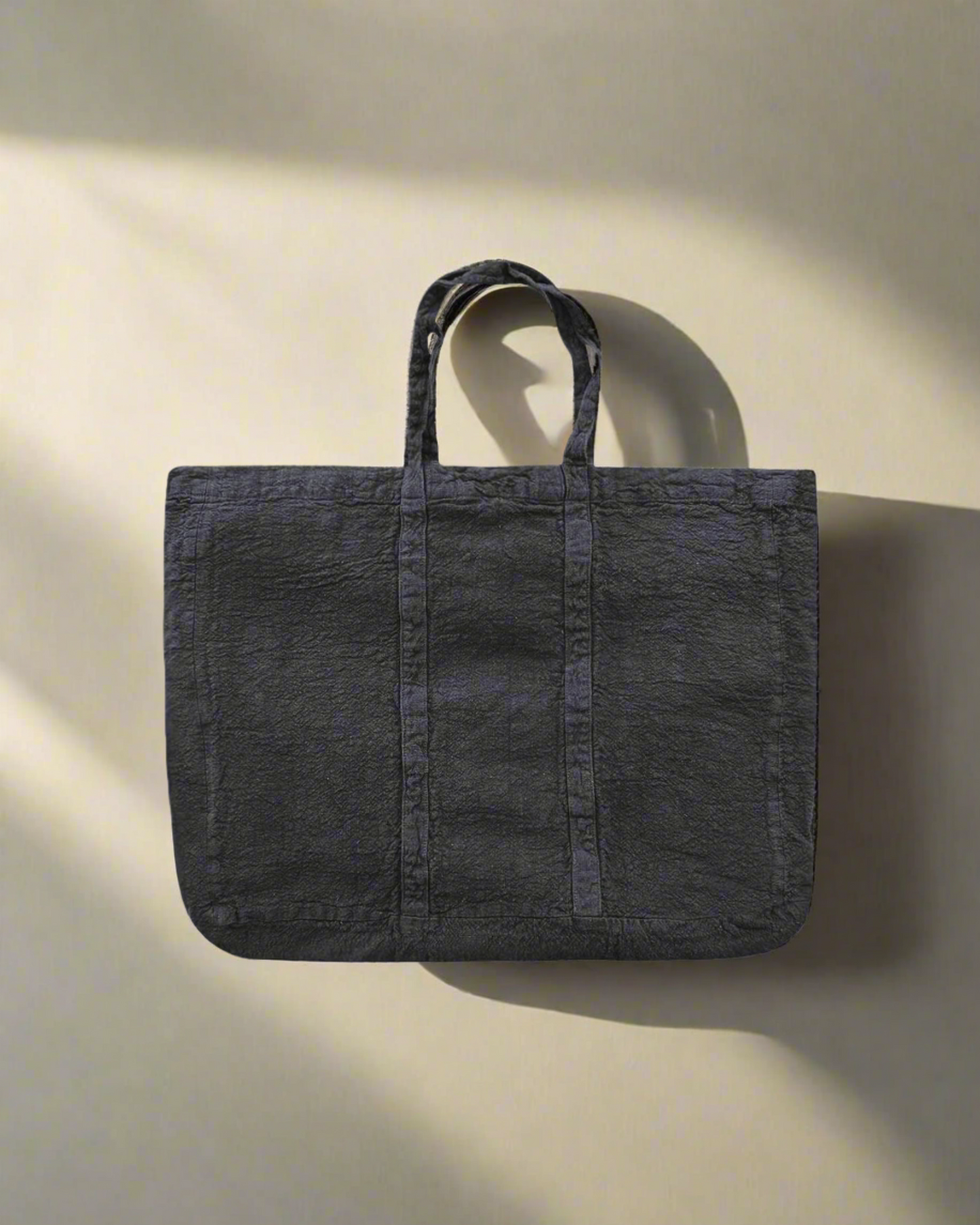 French Raw Linen Yogi Bag - Carbon