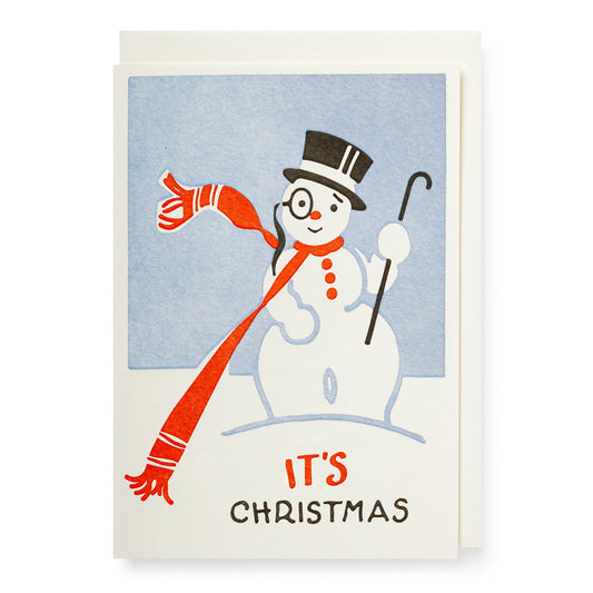 Christmas Snowman Notelet Card