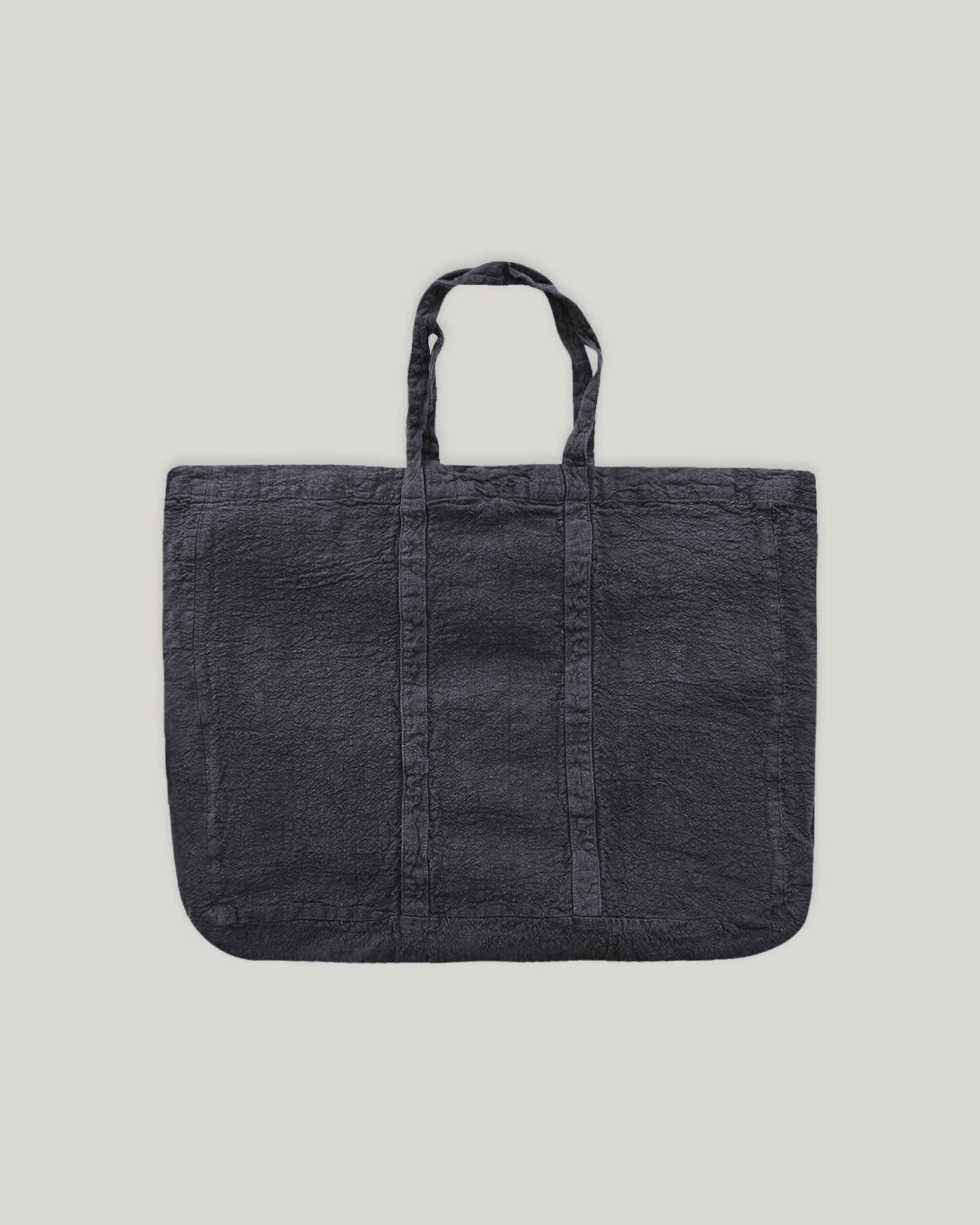 French Raw Linen Yogi Bag - Carbon